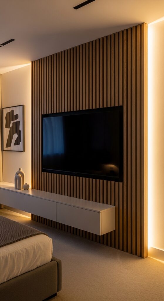 master bedroom tv wall ideas