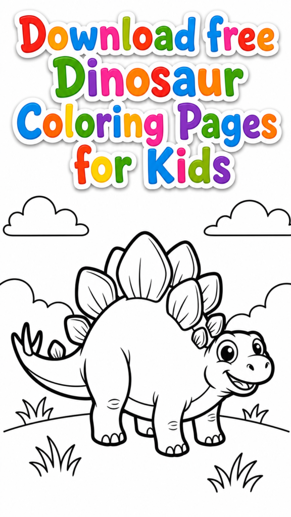 Free Dinosaur Coloring Pages for Kids (2)
