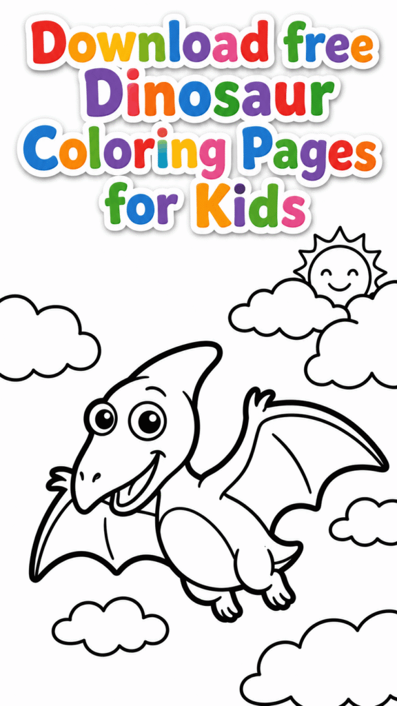 Free Dinosaur Coloring Pages for Kids (4) (1)