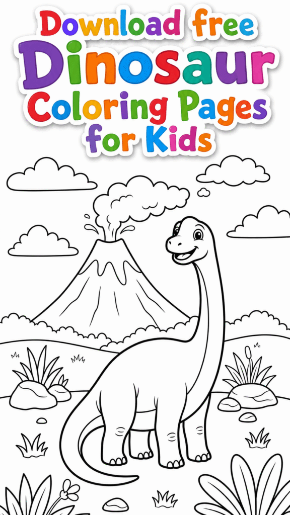 Free Dinosaur Coloring Pages for Kids (6) (1)